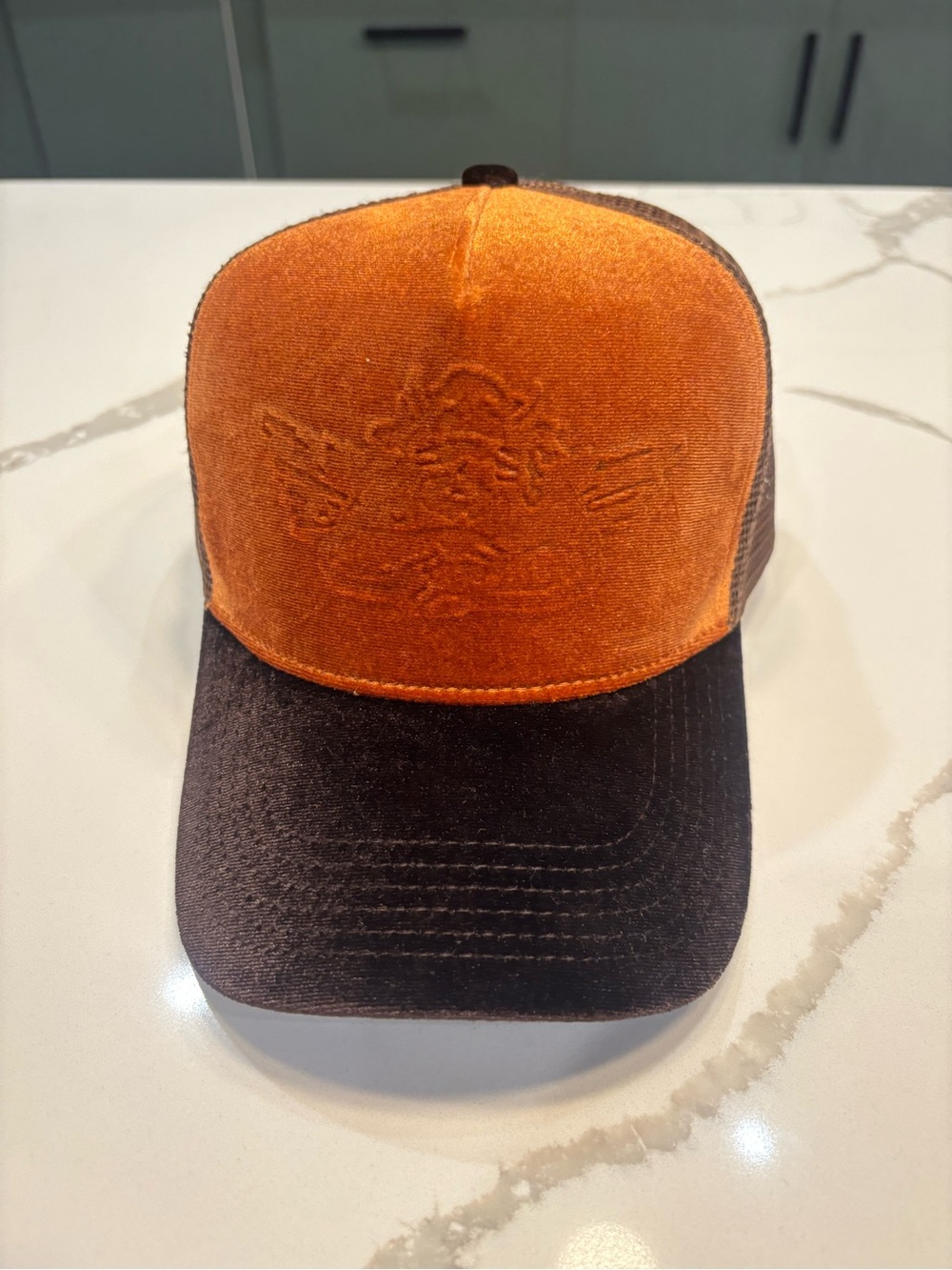Boys Lie Two-Tone Velvet Trucker Hat